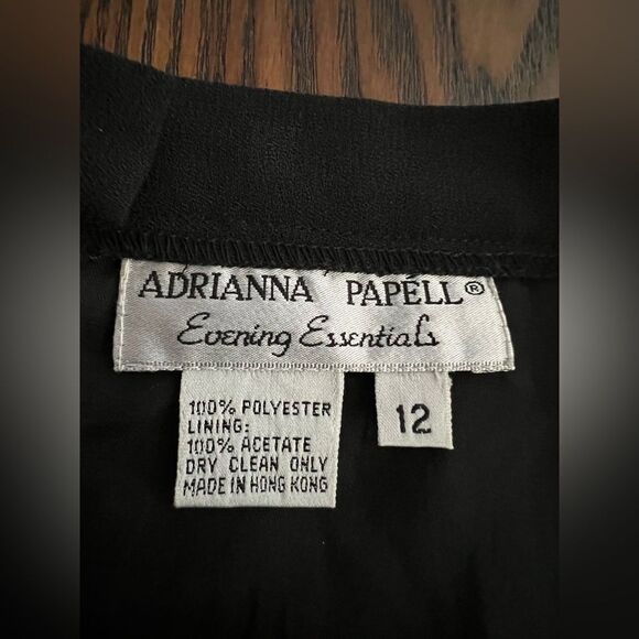 Adrianna Papell Vintage Evening Essentials Black Maxi Skirt size 12 side slit - Picture 10 of 11